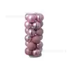 Decoração de Bola de Natal 3CM/4CM/6CM Pacote com 24 Peças Caixa Redonda Decorações de Árvore de Natal Celebradas na Internet Adereços para Fotos
