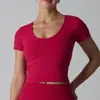 Camiseta de Verano sin Costuras, Espalda Descubierta, Sin Copas, Ropa de Yoga, Top Deportivo para Correr, Secado Rápido, Corte Ajustado, Manga Corta para Mujer