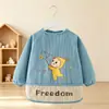 Ropa de abrigo elegante para niños, adecuada para comer, babero para bebé, impermeable y resistente a las manchas, de pana de manga larga para otoño e invierno