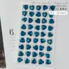 10mm Celebridad de Internet Explosiones Uña Punta Inferior Corazón Diamante Lujo Cristal Corazón de Melocotón Uña Amor Diamante Armadura Nupcial Joyería