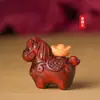 Hazte Rico Pronto Año del Caballo del Zodiaco Llavero Colgante para Llave de Coche Caballo Giratorio Exquisito Adorno de Caballito Llavero para Hombres y Mujeres