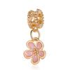Estilo Pastoral Colgante de Flor de Cerezo Dulce Pulsera Trenzada de Cuerda DIY para Mujer Accesorios Pulsera de Estilo Nacional Colgante de Flor