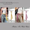 Cinturón de corbata a rayas vintage, bufanda de seda unisex, cadena de cintura versátil de nicho casual para pantalones, accesorio de bufanda para la cintura