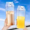 Taza Cuadrada Transparente de PS para Celebridades de Internet, Taza de Leche, Envase de Leche, Vaso de Agua, Vaso de Plástico, Vaso de Agua para Estudiantes Celebridades de Internet, Se Puede Personalizar con Logo