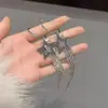 Pendientes de Estrella de Cinco Puntas con Borla Starburst Flash Blogger's, Delgados de Alta Gama Más Vendidos, Accesorios para Orejas Elegantes de Lujo Ligero para Fiestas Nocturnas