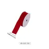 Cinta de lino sintético en stock para decoraciones navideñas, cinta navideña impresa a medida con purpurina, transfronterizo a medida
