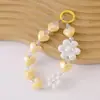 Cadena de Teléfono Colorida de Girasol Llavero de Coche Colgante para Bolso Mismo Estilo de Transmisión en Vivo Cadena de Perlas Encanto para Bolsa de Auriculares
