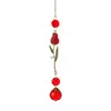 Lámpara Colgante de Tulipán de Cristal Colorido Adorno Bola DIY Atrapasoles Decoración de Boda al Aire Libre Cortina de Cuentas Suministro Transfronterizo