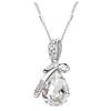 Zhenrong popular colgante para mujer joyería al por mayor joyería coreana colgante lágrima de ángel collar plateado cadena para clavícula