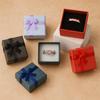 Versión Coreana Caja de Joyería con Lazo 4*4 Anillo Pendientes Collar Empaque de Joyería Tapa Cielo y Tierra Caja de Regalo de Moda Lista para la Venta