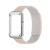 Adequado para Pulseira Huawei 11 Pro Estrutura de Metal Huaweiband11Pro Madeira Nuvem Padrão Magnético Silicone Bicolor Pulseira