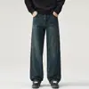 Ropa para Hombre Fengshe / Jeans Vintage Sueltos Rectos Cleanfit para Hombre 2026 Otoño Invierno Casual Pantalones de Pierna Ancha