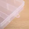 Caja Vacía Pequeña sin Inserto de 15 Compartimentos de Plástico Transparente para Almacenamiento de Joyería Caja de Medicamentos Caja de Almacenamiento para Cosméticos Agujas e Hilo Suministros de Pesca