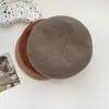 Boina para mujer, estilo británico retro, otoño e invierno, gorro de pintor de lana japonesa, gorro Beilei para mujer, versátil gorro de moda coreana