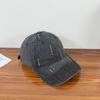 Gorra de béisbol con parche de mezclilla y letras de estilo coreano para primavera y verano, nueva gorra retro lavada para mujer, sombrero para el sol informal para hombre