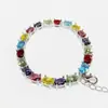 Pulsera Versa Caibao Femenina En Vivo Café Grande Drenaje Turmalina Artificial Circonio Arcoíris Yingtotopa Retro Elegante Marea