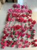 Nueva flor artificial de boda Rojo Rosa Techo de Salón de Bodas Decoración de Banquete de Boda Arreglo Floral para Camino Arreglo Floral de Piso Flor Falsa Sola