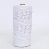 Shengwei Atacado Corda Trançada Colorida de 3mm 4mm Feita à Mão Materiais DIY para Roupas Bolsas Tapeçaria Corda de Linha de Algodão