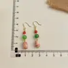 Novos Brincos Chineses Coloridos com Pedras Naturais para Mulheres, Feitos à Mão, Vintage, Elegantes, Estilo Nacional, Brincos Hanfu Cheongsam