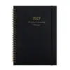 2027 Cuaderno Espiral Planificador Semanal Transfronterizo Libro de Horarios A5 Comercio Exterior Versión en Inglés Cuaderno Personalizable Alto Valor Estético