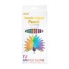 Lápiz de color transfronterizo, 12 colores, mina de color soluble en agua, para estudiantes, lápiz de color, registro de madera, mina de color hexagonal, venta al por mayor