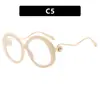 Gafas Redondas Metálicas de Marco Grande Kedun 2025 Nueva Moda Gafas Sin Graduación Personalizadas Retro Azul Perla Gafas Bloqueadoras de Luz Azul