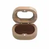 Caja de Anillo de Madera de Nogal Negro con Ventana, Caja de Joyería de Madera Maciza con Ventana Transparente, Caja para Anillo de Compromiso de Diamante, Caja de Almacenamiento para Pendientes