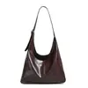 Bolsa de grande capacidade, nova bolsa de ombro estilosa com visual de alta qualidade, design simples e retrô, adequada para o trajeto diário, bolsa de compras com acabamento texturizado, bolsa de mão feminina