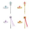 Set de Accesorios para el Cabello Congelado Tocado de Princesa Aisha Horquilla Corona de Niñas Corona de Aisha Diadema para Niños