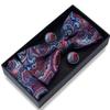 Conjunto de Accesorios Formales para Hombre Boda Negocios Jacquard Floral Corbata de Moño Novio Maestro de Ceremonias