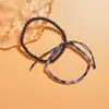 2022 Nuevo Pulsera Tejida Estilo Bohemio Combinación de Piedra Volcánica de Lava para Hombres Pulsera Hecha a Mano de Tela Vintage