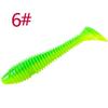 Venta al por mayor de fábrica cebo Luya de vinilo suave de dos colores cola en T tornillo gordo 7.5cm/2.8G adecuado para pesca marítima lubina cebado