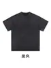 Camiseta masculina de manga curta, corte solto, ombros caídos, gola redonda, qualidade de exportação, modelagem europeia e americana, algodão 230g, acabamento lavado e desgastado, com efeito vintage de tingimento em cera