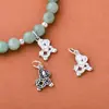 Colgante Potenciador de Dinero Plata de Ley S925 Vintage Plata Lisa Hueco Moneda de Cobre Caballo del Zodiaco Amuleto Pulsera DIY Año de Nacimiento