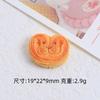 Delicioso Pan Sándwich de Carita Sonriente Juguete de Comida DIY Accesorios de Joyería Pegamento Crema Resina Accesorios Pequeños Agujero Material Hebilla de Zapato