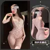 Lingerie Sedutora de Renda com um Design Puro e Atraente de Cereja Vazada, Peça Única de Tentação Sensual Fácil de Remover para Jovens Mulheres