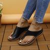 México Comercio Exterior Sandalias talla grande Mujer 2024 Nuevo Roma Suela Gruesa Punta Descubierta Europea y Americana Sandalias Mujer en stock
