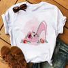 Camiseta feminina de manga curta 2023 estampada de manga curta stand independente AliExpress manga curta tamanho europeu menina gordinha camisa básica feminina T