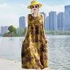 Vestido de Algodão e Seda de Alta Qualidade para Mães, Super Estiloso, Novo Modelo 2026, Vestido Regata de Verão Estilo Férias Relaxantes para Mulheres