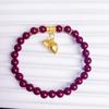 Cinábrio Roxo Ouro Areia Duas Vezes Huan Pulseira Simples Requintado Design de Nicho Esta Vida Ano Presente Pulseira Estilo Feminino