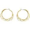 Pendientes de Plata de Celebridad de Internet Pendientes Explosivos Versátiles Pendientes Huecos para Mujer Pendientes Corea del Sur Temperamento Moda Personalidad Exagerados