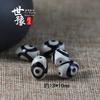 Cuentas de tres ojos ágata blanca y negra cuentas de arroz cuentas de cintura cuentas de tambor cuentas espaciadoras accesorios de joyería tian del Tíbet