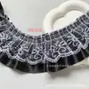 Varios Accesorios de Encaje Blanco Satén Plisado con Ribete de Encaje, Accesorios para el Cabello, Cintas para Abanico, Materiales Decorativos Hechos a Mano para Manualidades