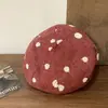 Boina Dulce de Cuadros Retro Japonés con Puntos, Sombrero Versátil Artístico de Pintor para Mujer, Sombrero Octagonal Pequeño de Nicho para Adelgazar el Rostro