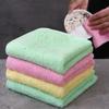Paño de Cocina Fibra de Bambú Cuadrado al por Mayor Color Liso 25*25 Cocina Absorbente Limpieza del Hogar Toalla Pequeña No se Pega al Aceite