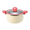 Olla de sopa de micropresión de titanio, olla binaural doméstica para estofado de carne, olla antiadherente para sopa, cocina de gas, cocina de inducción, olla universal para estofado.