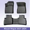 Adequado para Nissan Rogue 2021-2024 Tapetes 3D de Material Resistente às Intempéries Tapetes de Piso TPE Tapetes de Porta-Malas
