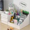 Caja de maquillaje tipo cajón organizador para dormitorio estante de almacenamiento de plástico cosméticos cuidado de la piel tocador caja de almacenamiento de escritorio