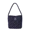2026 Estilo Preguiçoso Retro Doce Bolinhas Bolsa de Lona Bolsa Tote Menina Fofa para Aula e Passeios Bolsa de Tecido Casual