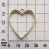 Marco Geométrico Hecho a Mano DIY Aleación Hueca Resina Colgante Forma de Corazón Gota de Agua Forma de Estrella Colgante Accesorios de Joyería